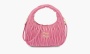 Miu Miu Wander Matelasse Nappa Leather Hobo Bag "Pink" 