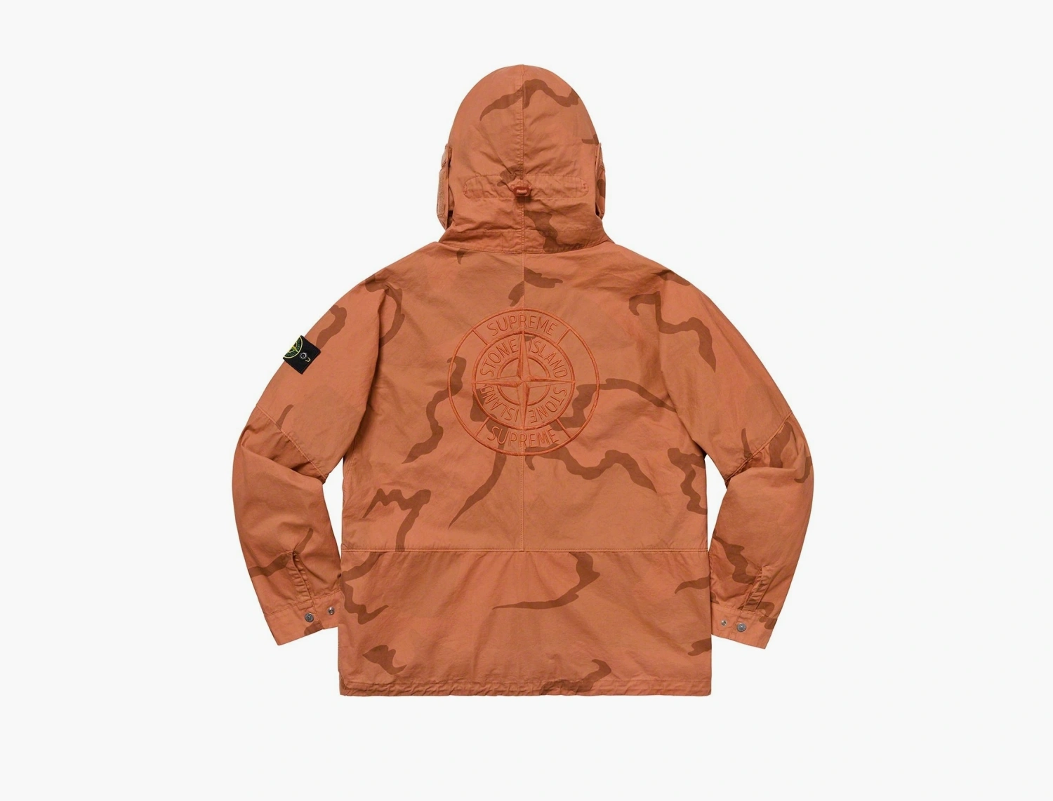 Supreme x Stone Island Riot Mask Camo Jacket Coral Camo 