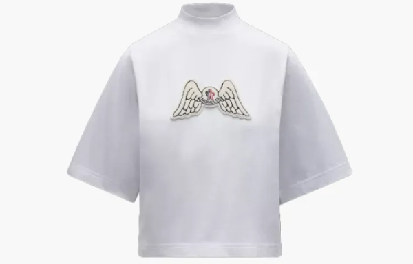 Moncler x Palm Angels Mock Neck Wings T-Shirt White 