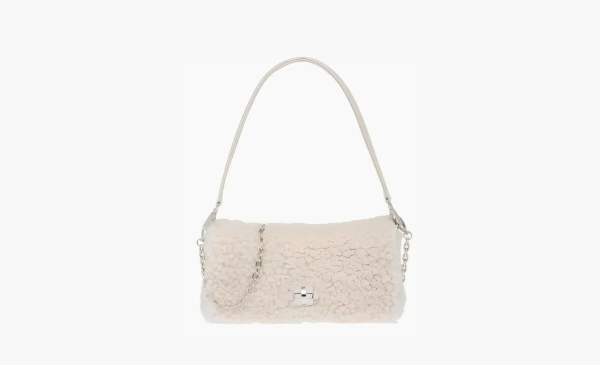 MIU MIU Sheepskin Shoulder Bag In Ivory White 
