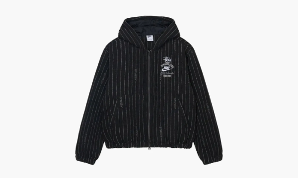 Nike X Stussy Striped Wool Jacket Black 