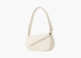 JW PEI Addisyn Faux Suede Panel Shoulder Bag White 