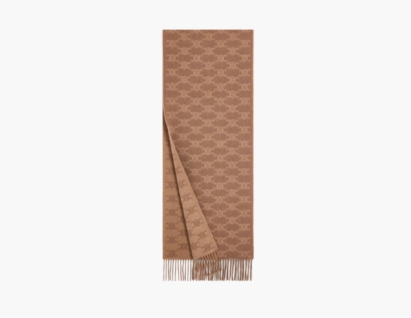 Celine Scarf Monogram Cashmere Light Camel/Beige 