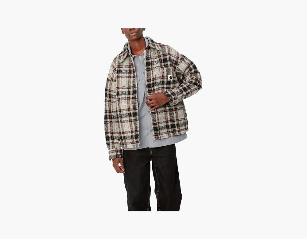 Carhartt WIP Check Flannel Overshirt Brown