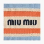 Miu Miu Logo Tote Bag "Blue" 