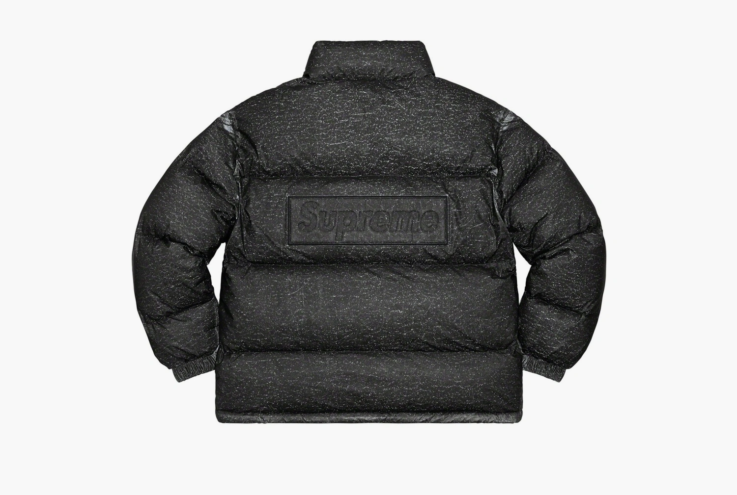 Supreme Reflective Speckled Down Puffer Jacket Black 