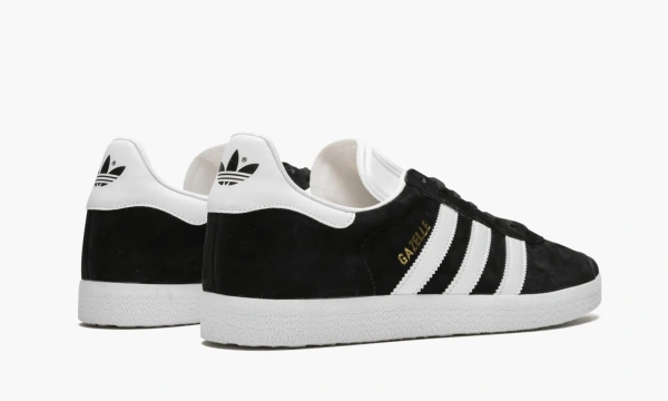 Adidas Gazelle Core Black Cloud White Gold 