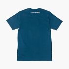 Carhartt Vertical Logo T-Shirt Teal Blue