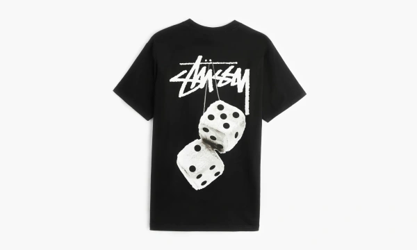 Stussy Fuzzy Dice Tee Black  Stussy Fuzzy Dice Tee Black