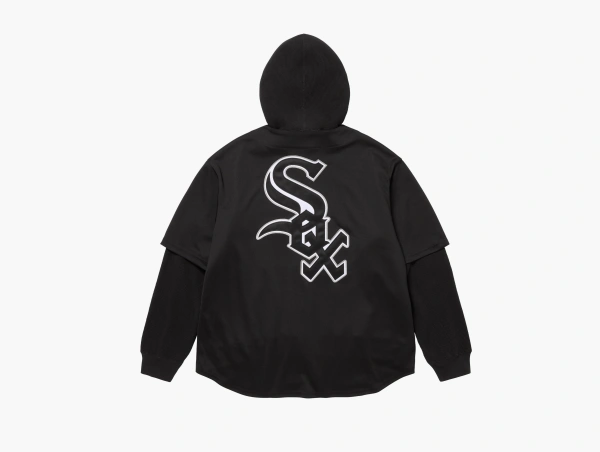Supreme x Chicago White Sox Hooded Baseball Jersey Black 