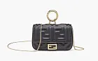 Fendi Nano Baguette Fokur Crossbody Bag Black