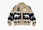 Human Made Polar Bear Cowichian Cardigan Beige