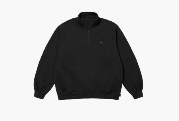 Supreme Small Box Half Zip Pullover  Black  Supreme Small Box Half Zip Pullover  Black