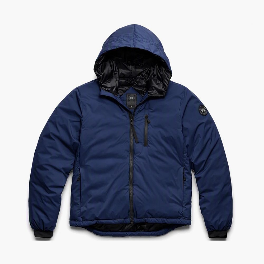 Canada Goose Lodge Hoodie Black Label Blue