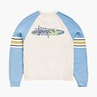 Stussy Stripe Raglan Crew Blue