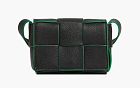 Bottega Veneta Cassette Sheepskin Tofu Bag Black