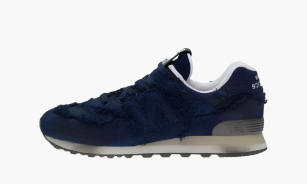 New Balance 574 X Miu Miu Denim Sneakers Navy Blue 