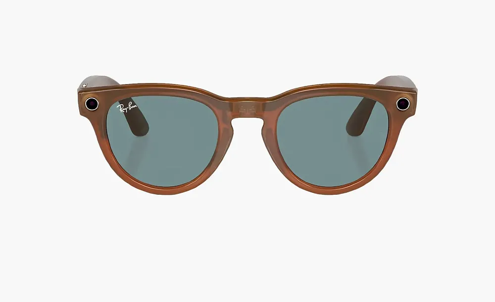 Ray-Ban Meta Headliner Shiny Caramel Transitions Sapphire