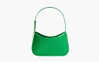 Bottega Veneta Flap Cow Leather Half Moon Bag Green