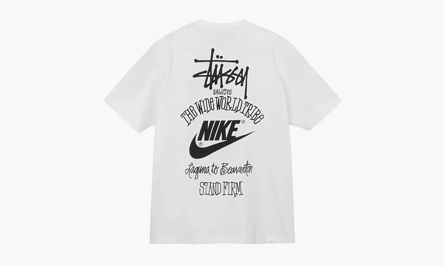 Nike X Stussy The Wide World Tribe T-shirt White 