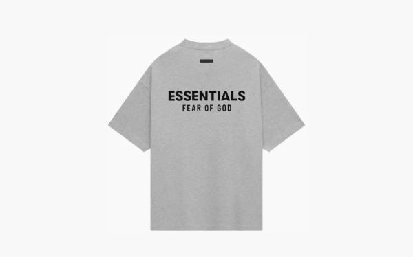 Fear of God Essentials Jersey Crewneck Tee Light Heather Grey  Fear of God Essentials Jersey Crewneck Tee Light Heather Grey
