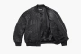 Supreme Mister Cartoon Embroidered Leather Jacket Black 