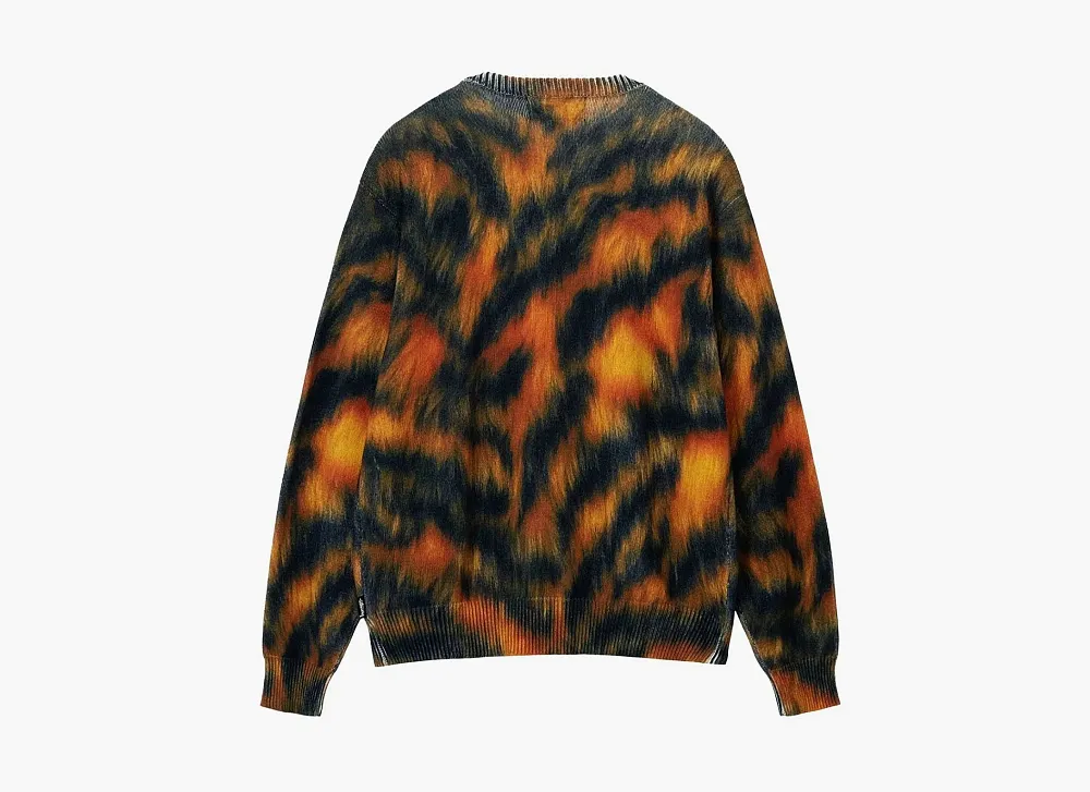Stussy Printed Fur Sweater Tiger