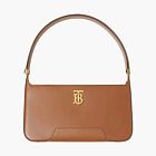 Burberry Leather TB Shoulder Bag Brown
