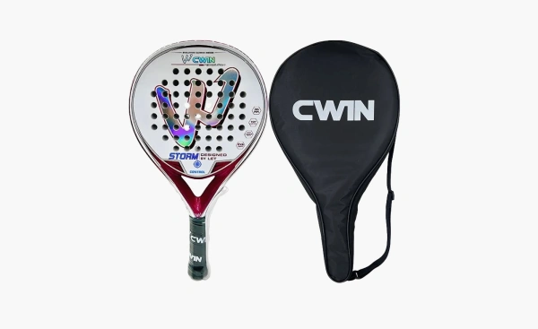 Camewin Paddle Professional Tennis Racket Made of Carbon White 