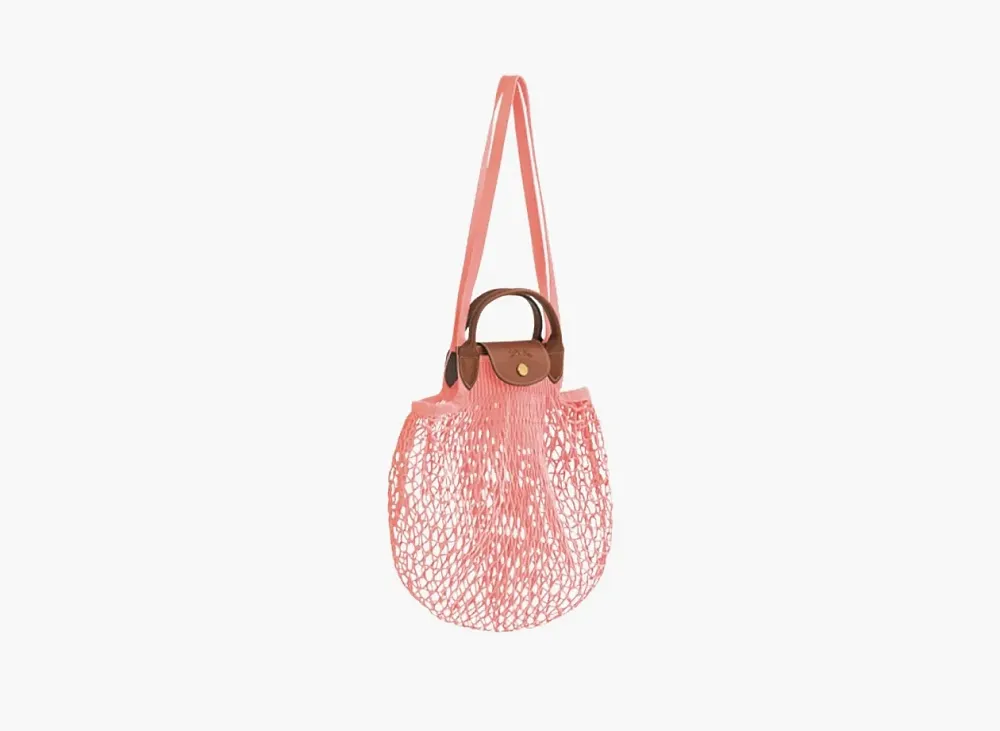 Longchamp Le Pliage Filet Top Handle Bag  Blush