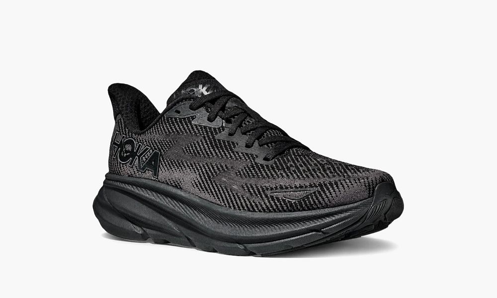 HOKA Clifton 9 Wide 'Triple Black'