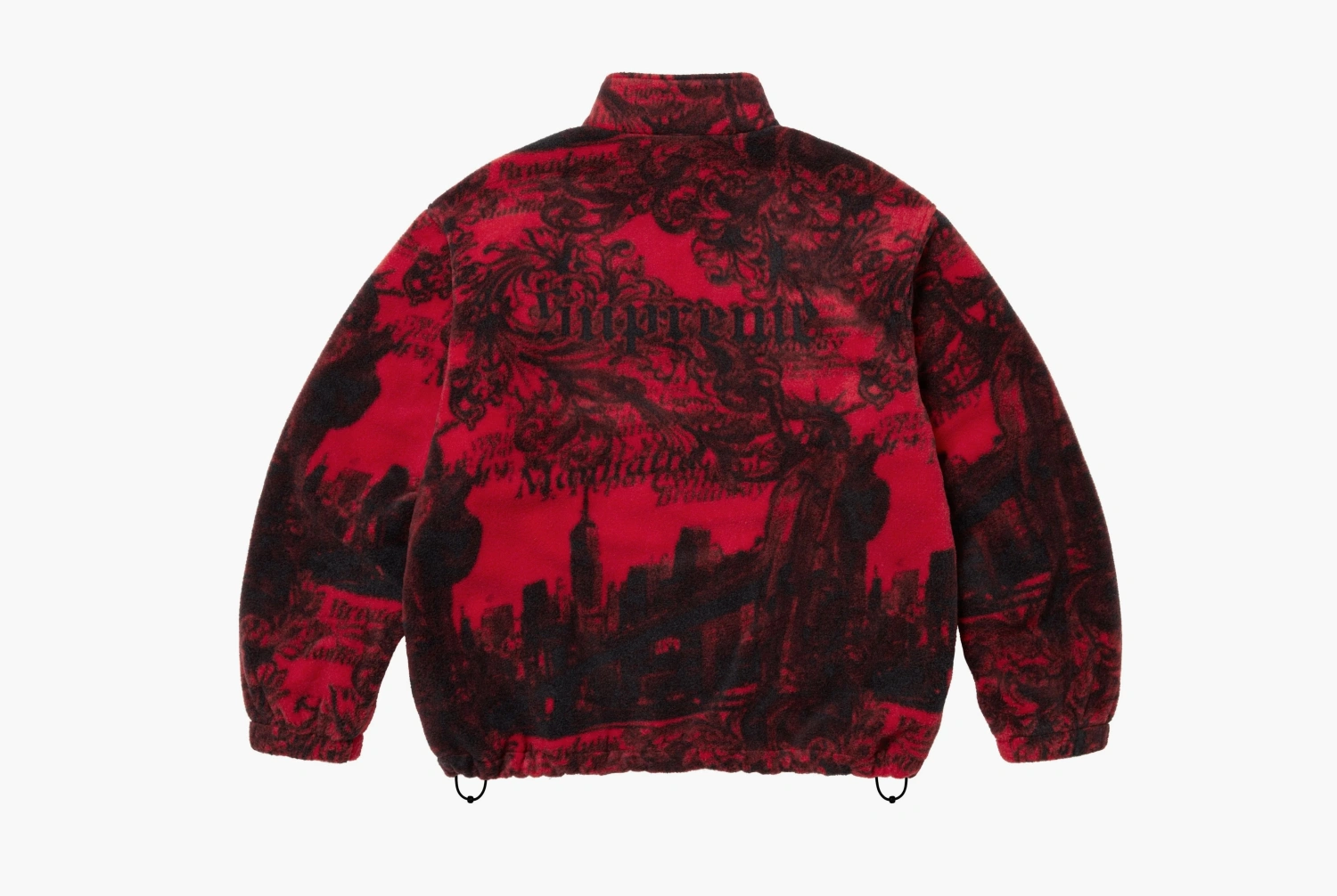 Supreme New York Fleece Jacket Red 