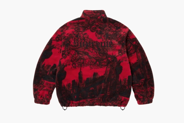 Supreme New York Fleece Jacket Red 