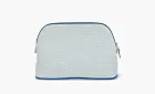 HERMES Bolide handbag in Cotton Cyan Blue & Gray