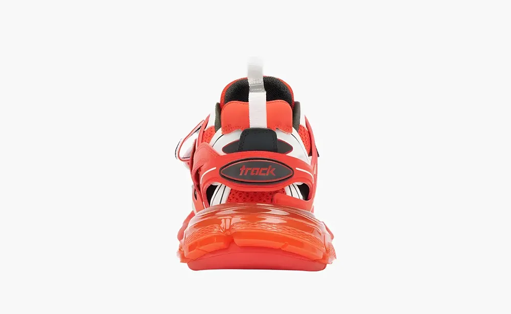 Balenciaga Track Clear Sole Low-Top Sneakers Red
