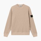 Stone Island Organic Cotton Waffle Fleece Crewneck Sweatshirt Desert