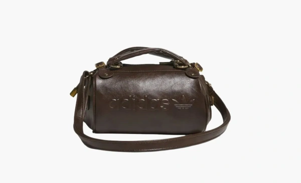 Adidas Polyurethane Pillow Bag Cylinder Bag Shoulder Brown 