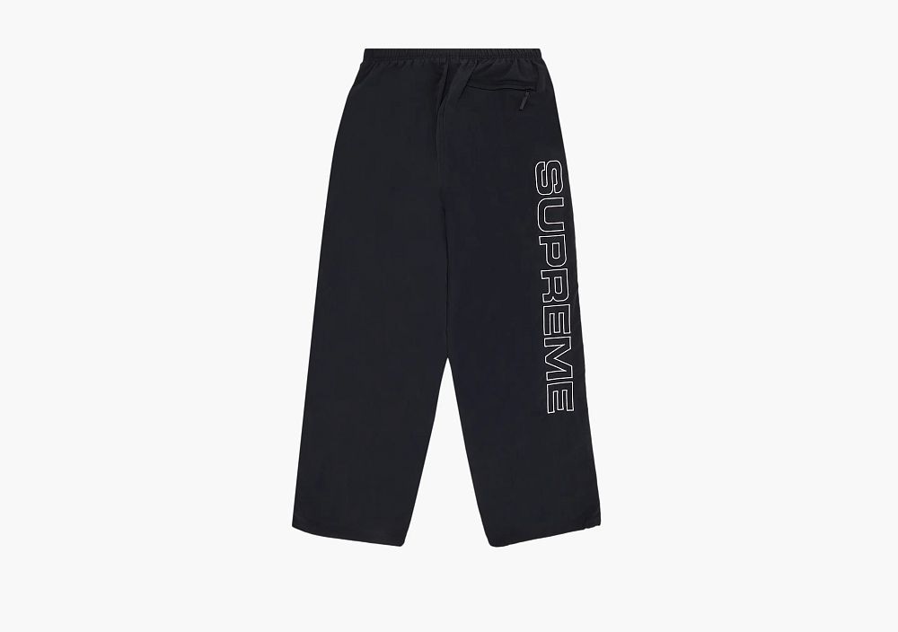 Supreme Spellout Embroidered Track Pants Black