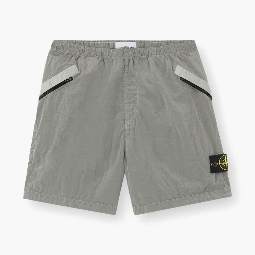 Stone Island Nylon Metal Econyl Shorts Pearl Grey