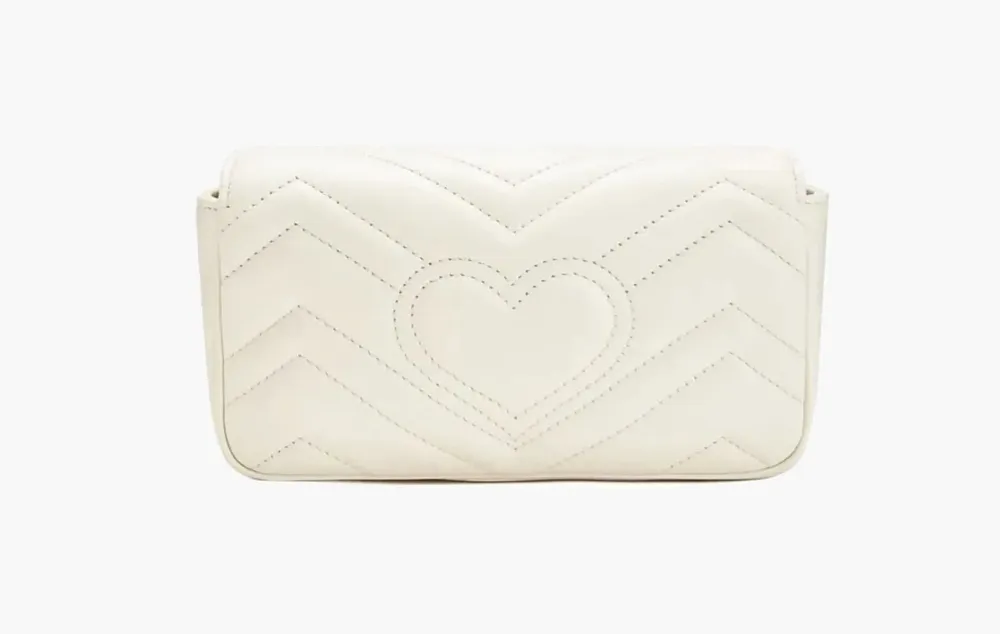 Gucci GG Marmont Matelasse Super Mini Bag White