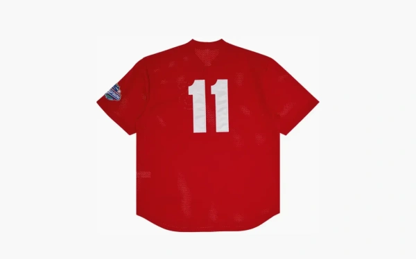 Supreme S Logo Baseball Henley Red 