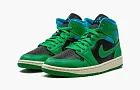 Air Jordan 1 Mid WMNS Lucky Green Aquatone