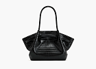 JW PEI Hana Medium Tote Bag Black Croc