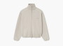 Fear of God Essentials Modern Fleece Track Jacket With Piping Heather Stone/Cloud White 