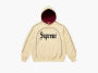 Supreme Curve Piping Hooded Sweatshirt Natural 