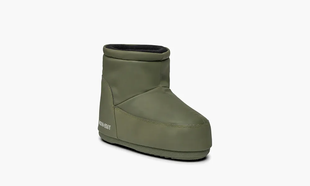 Moon Boot No Lace Rubber Boot Khaki