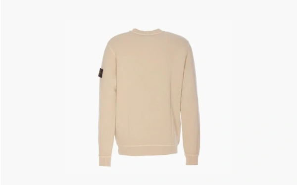 Stone Island Organic Cotton Compass Sweatshirt Beige 