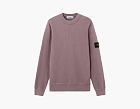 Stone Island Ribbed Soft Organic Cotton Crewneck Jumper Purple Grey