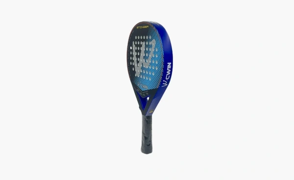 Camewin Paddle Tennis Racket with Carbon Fiber Plate Mesh Black Blue 