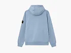Stone Island Organic Cotton Fleece Hoodie Avio Blue